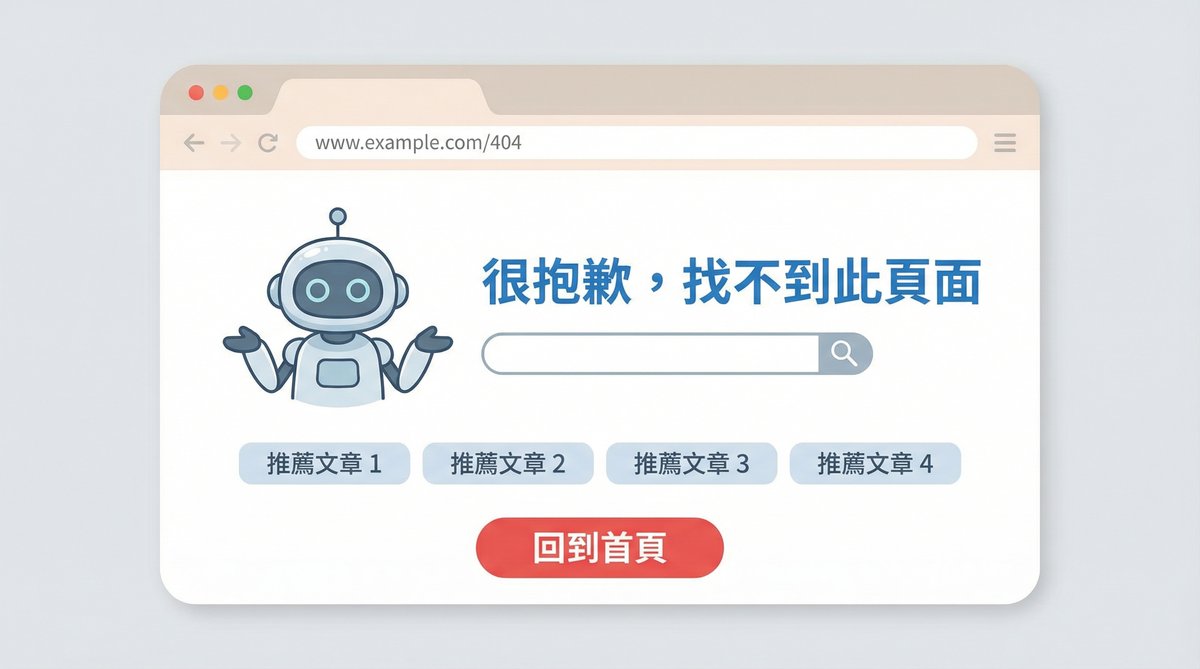 自訂 404 錯誤頁面設計範例