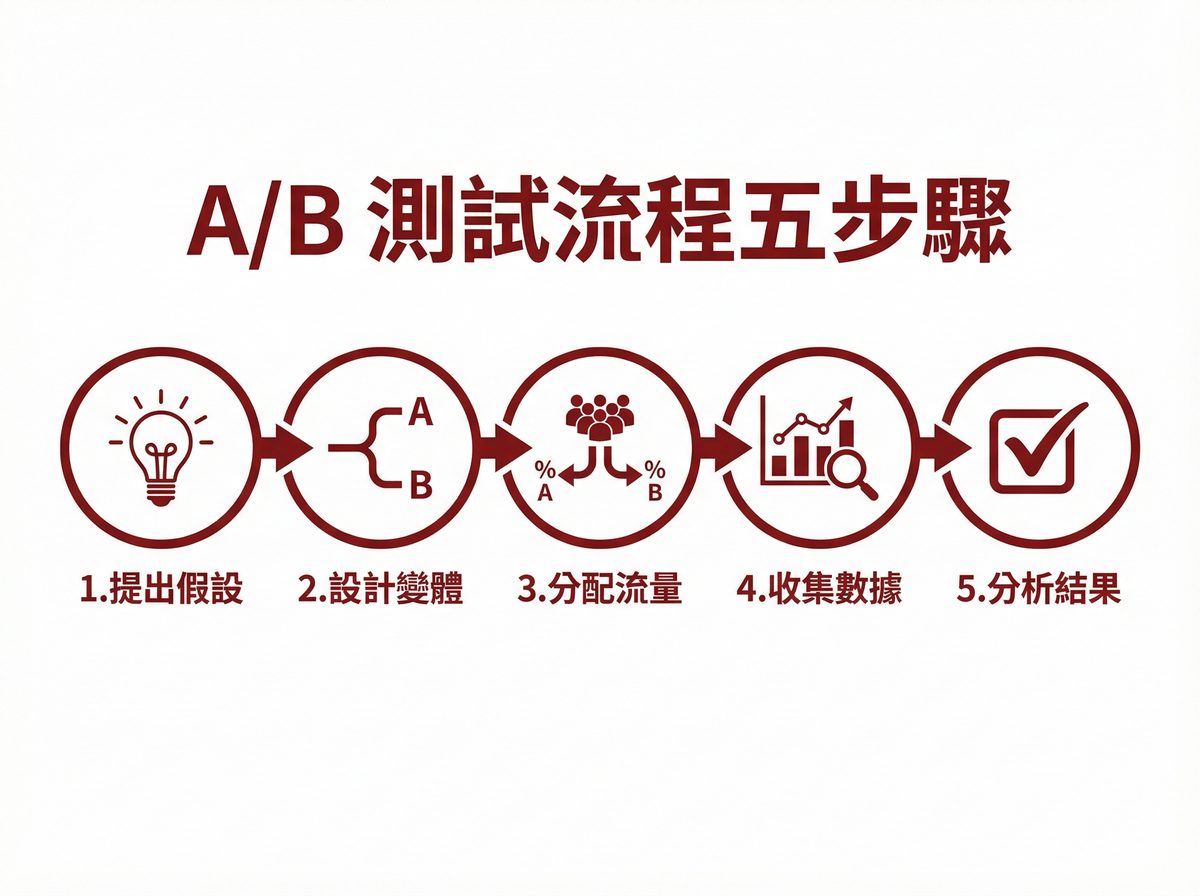 A/B 測試流程五步驟圖解