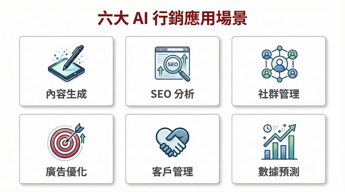 六大 AI 行銷應用場景
