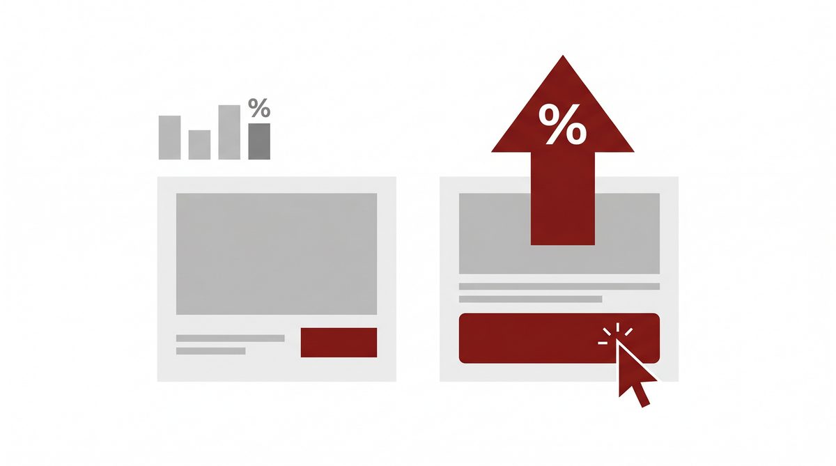A/B 測試優化點擊率示意圖