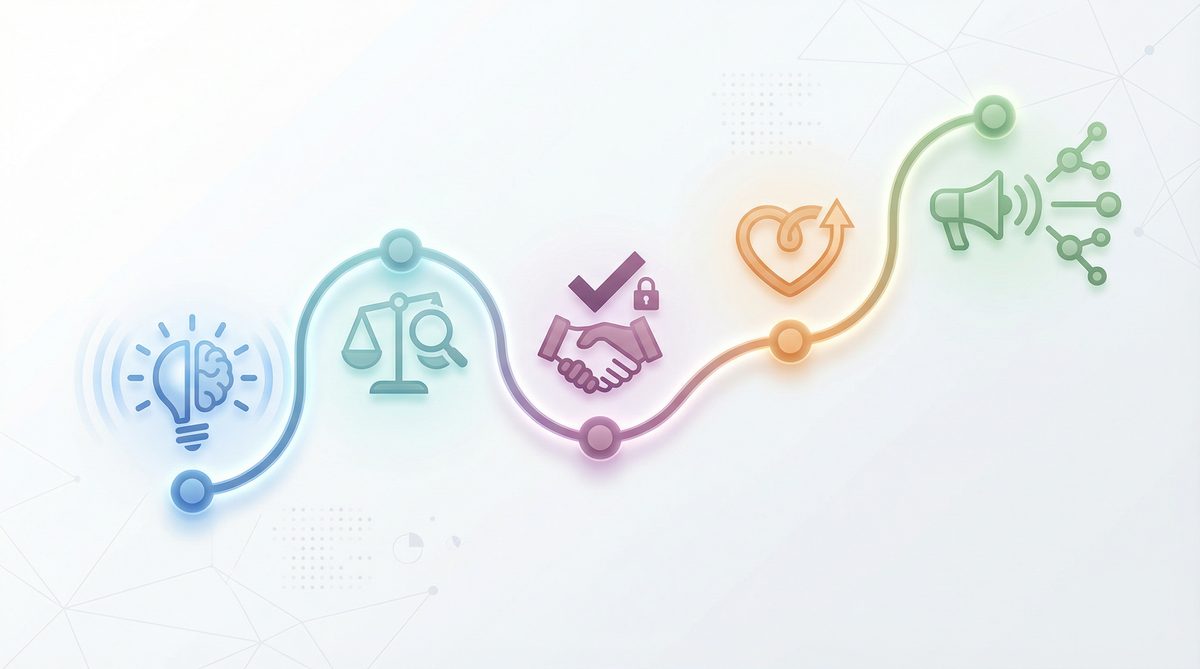 顧客旅程地圖的五大核心階段