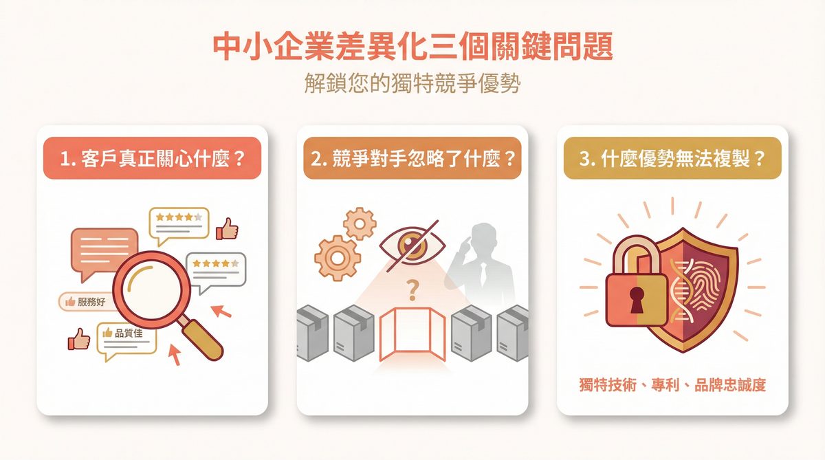 中小企業差異化三個關鍵問題