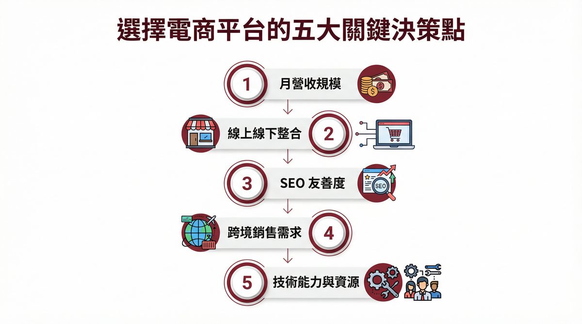 選擇電商平台的五大關鍵決策點