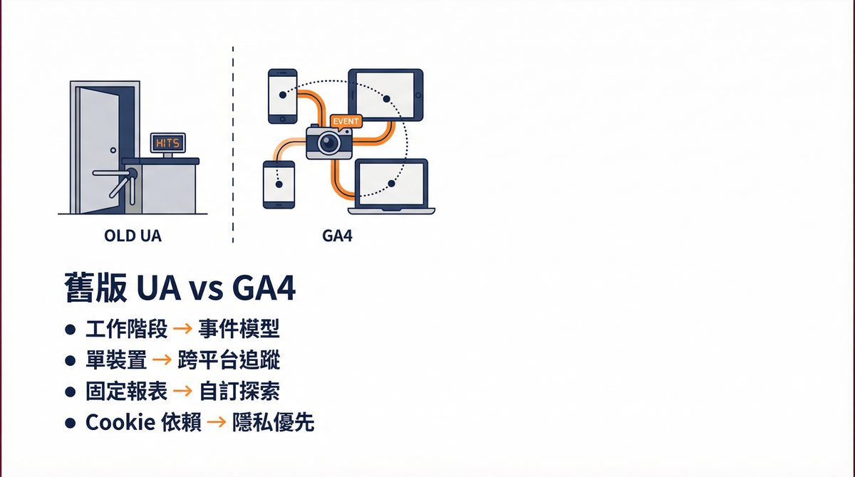 GA 分析五大核心功能 流量監測 用戶行為追蹤 轉換歸因 受眾分析 即時數據