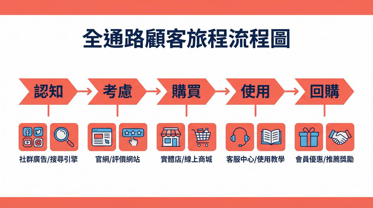 全通路顧客旅程流程圖