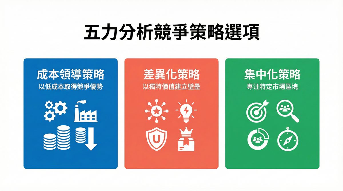 五力分析競爭策略選項