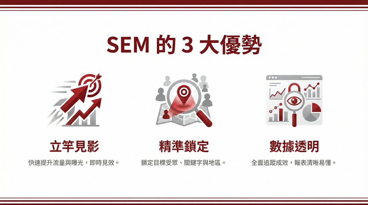 SEM 的 3 大優勢
