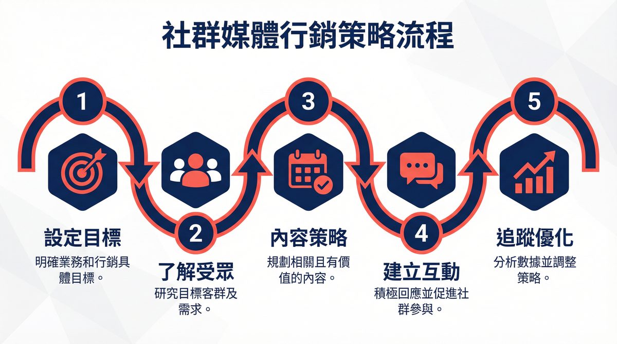 社群媒體行銷策略五步驟流程