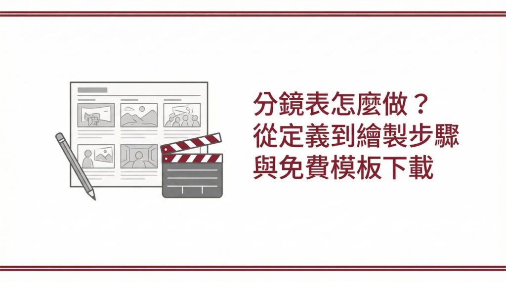 分鏡表怎麼做？從定義到繪製步驟與免費模板下載