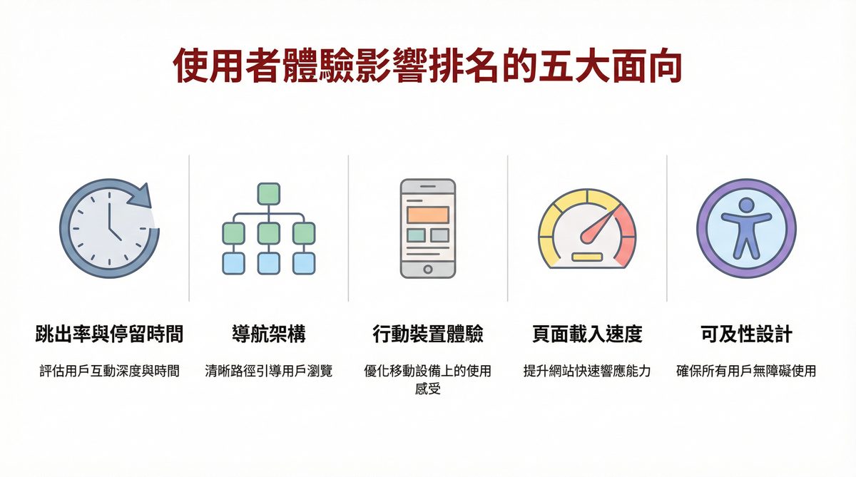 使用者體驗影響排名的五大面向