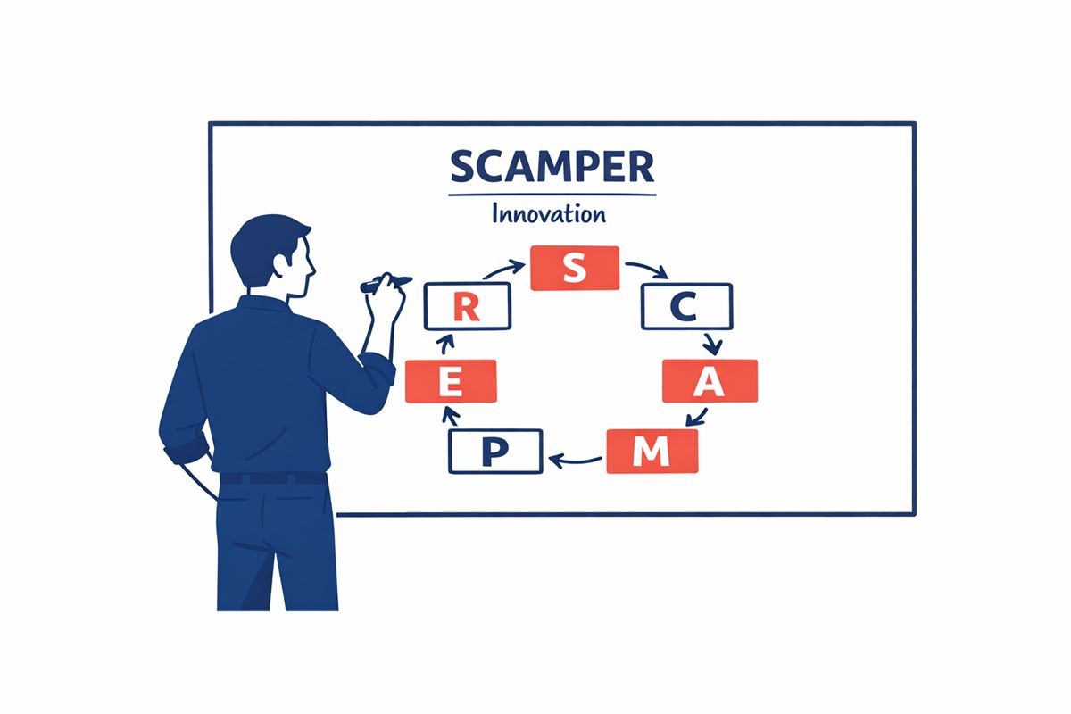 SCAMPER 奔馳法完整指南：7 元素詳解、台灣品牌實戰案例與 AI 時代應用