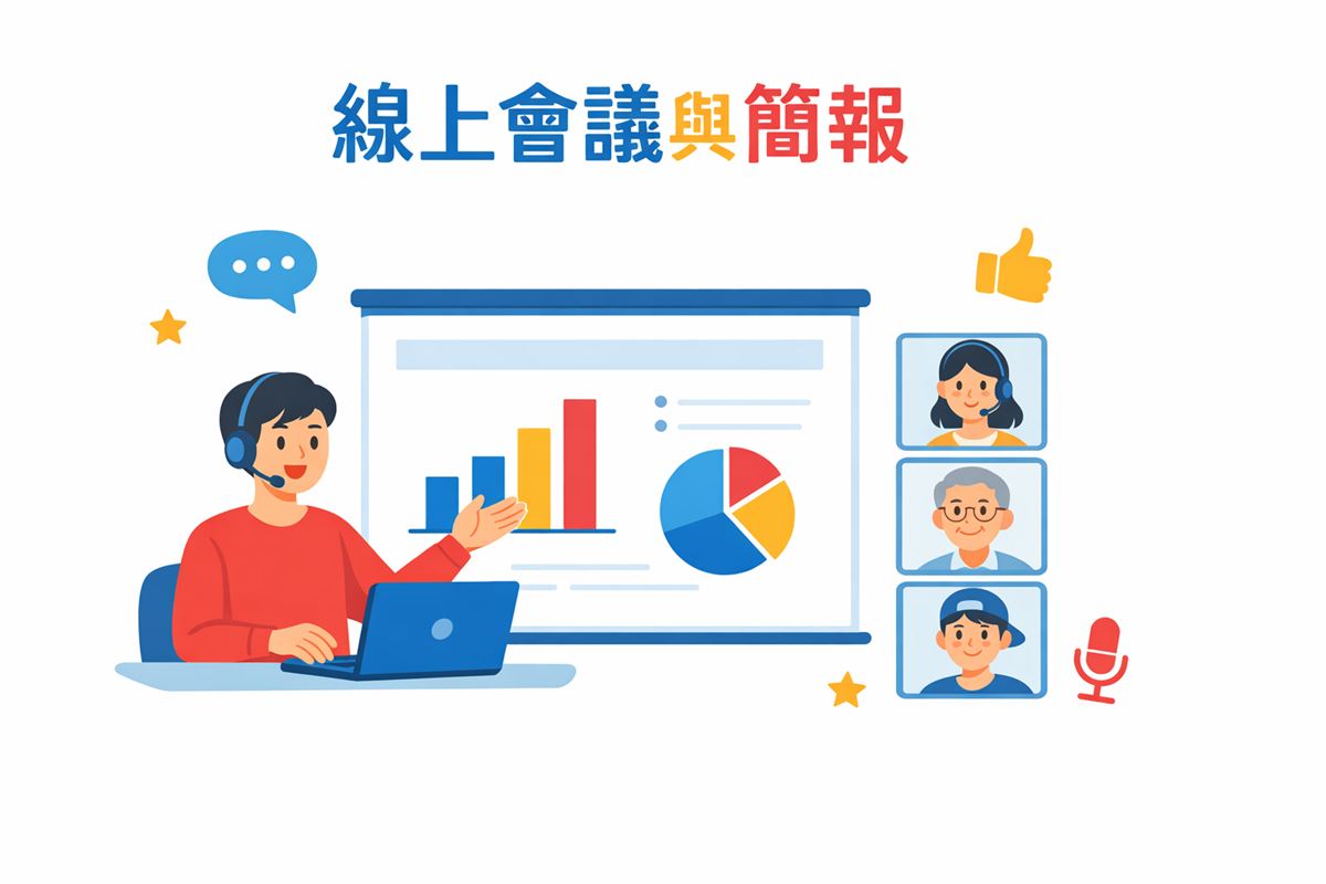 線上研討會 Webinar 概念示意圖